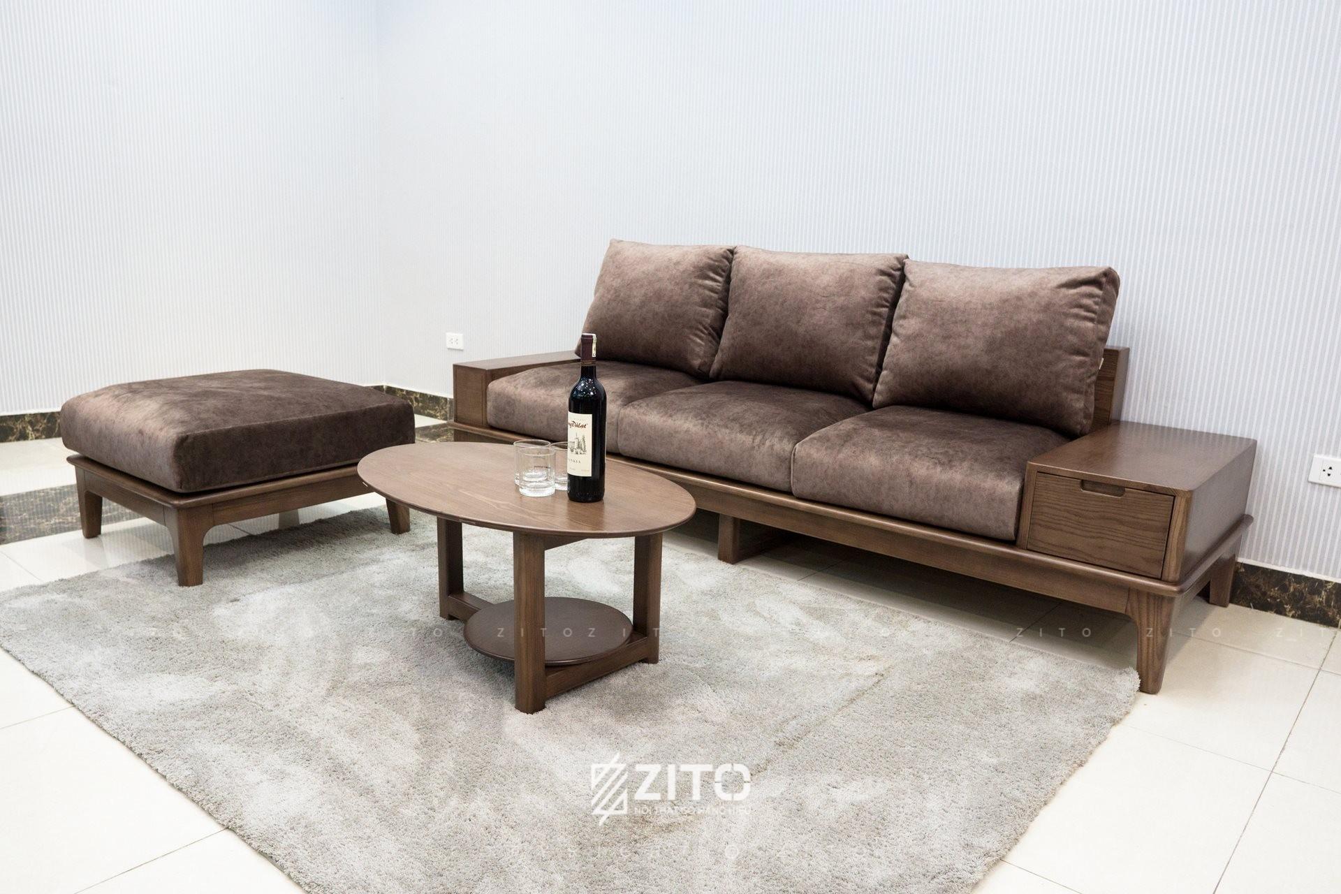 Sofa gỗ sồi văng ZG 166